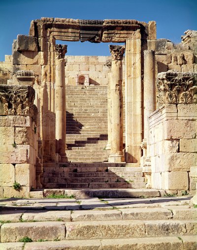 View of the Entrance to the Christian Cathedral, Built c.350-375 AD by Roman